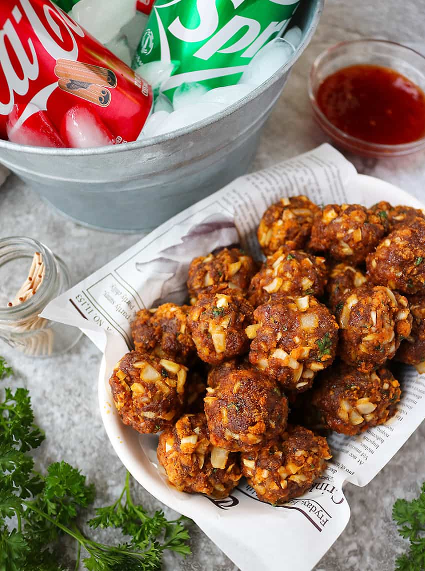 Keto Spicy Chorizo Balls Recipe for the holidays.