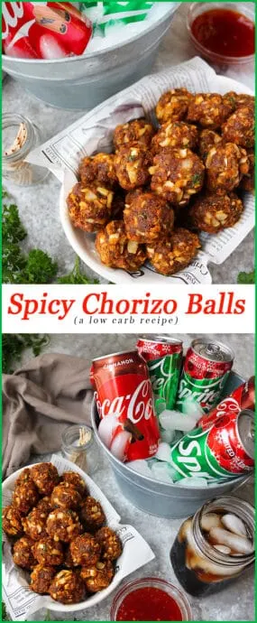 Low Carb Chorizo Balls Make a delicious Keto Holiday Snack or appetizer