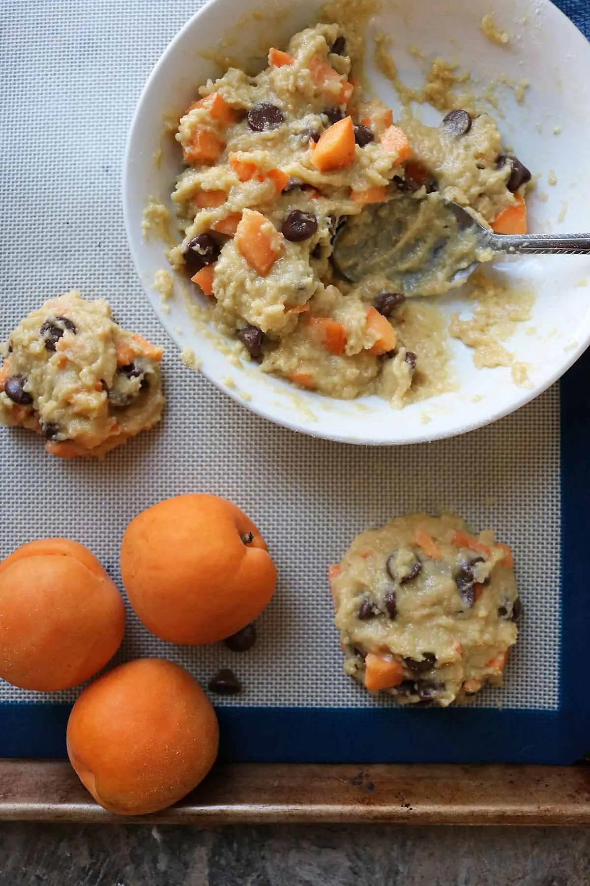 Chocolate Chip Muffin Tops with Apricots