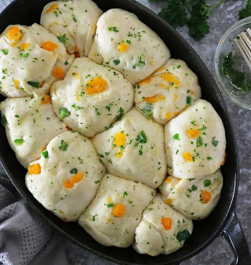 Ready To Bake Delicious Pull Apart Jalapeno Cheddar Parker House Rolls