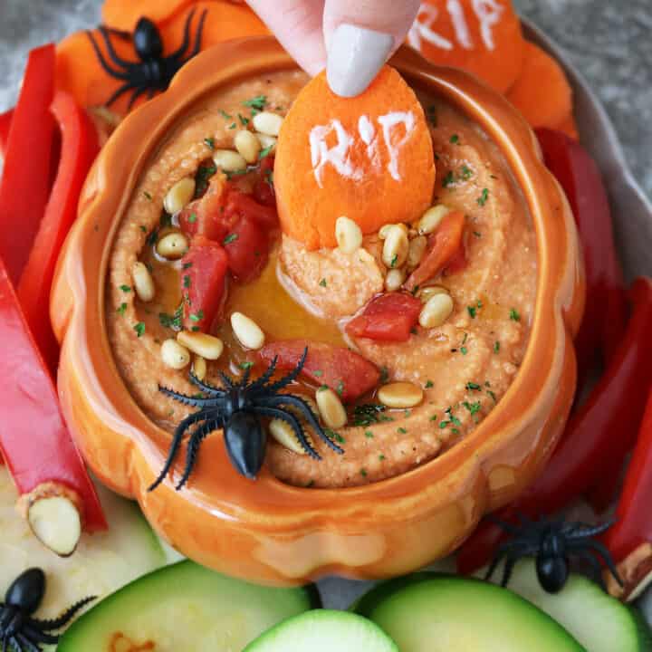 Tomato Hummus Recipe With RIP Carrot Chips