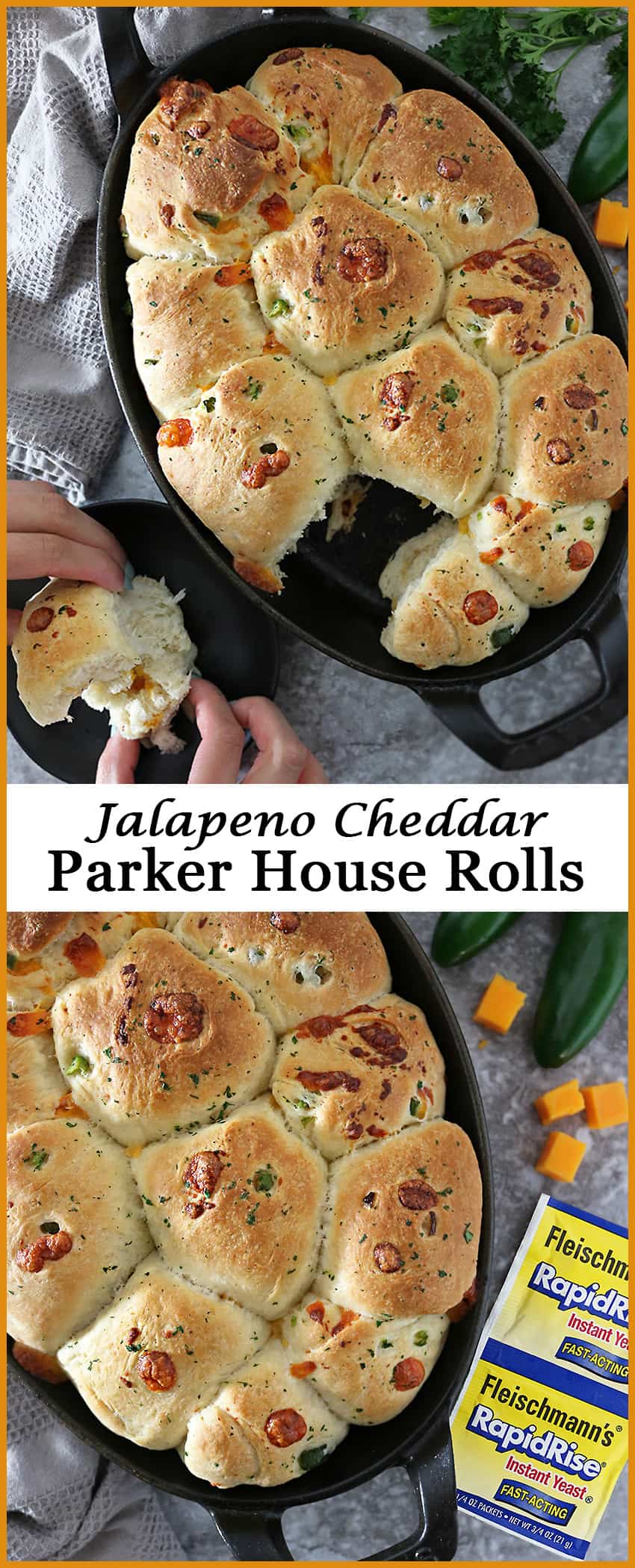 Jalapeno Cheddar Parker House Rolls Recipe - Savory Spin