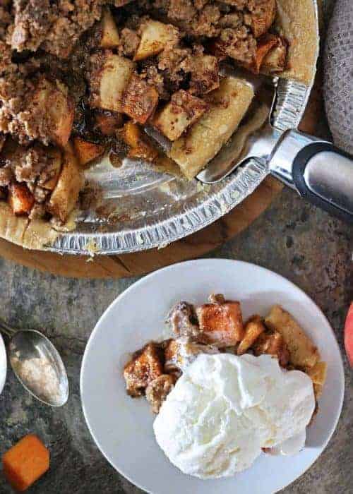 Easy Apple Crumble Pie with Butternut Squash