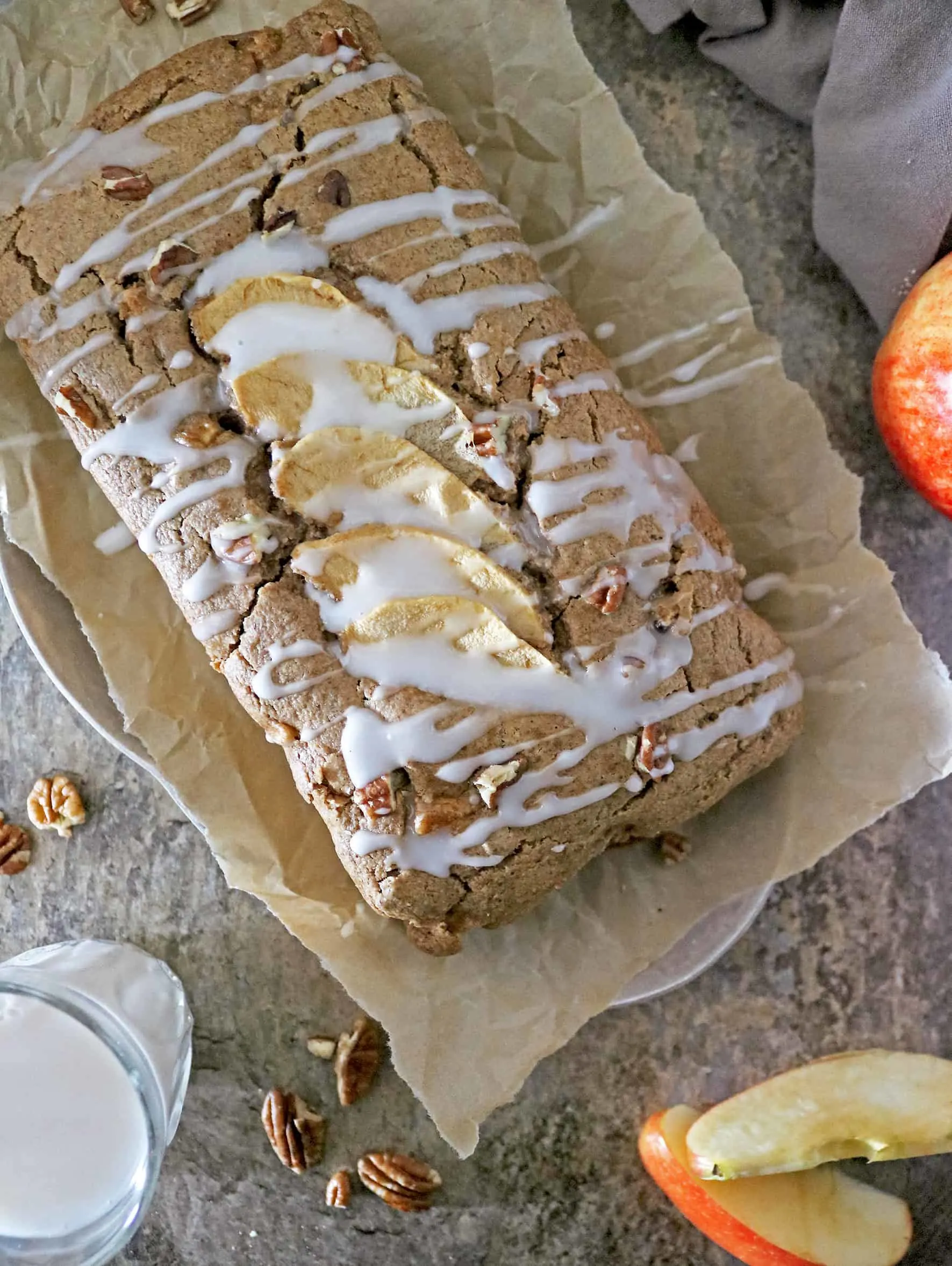 Delicious Plant Based Apple Pecan Bread With Silk