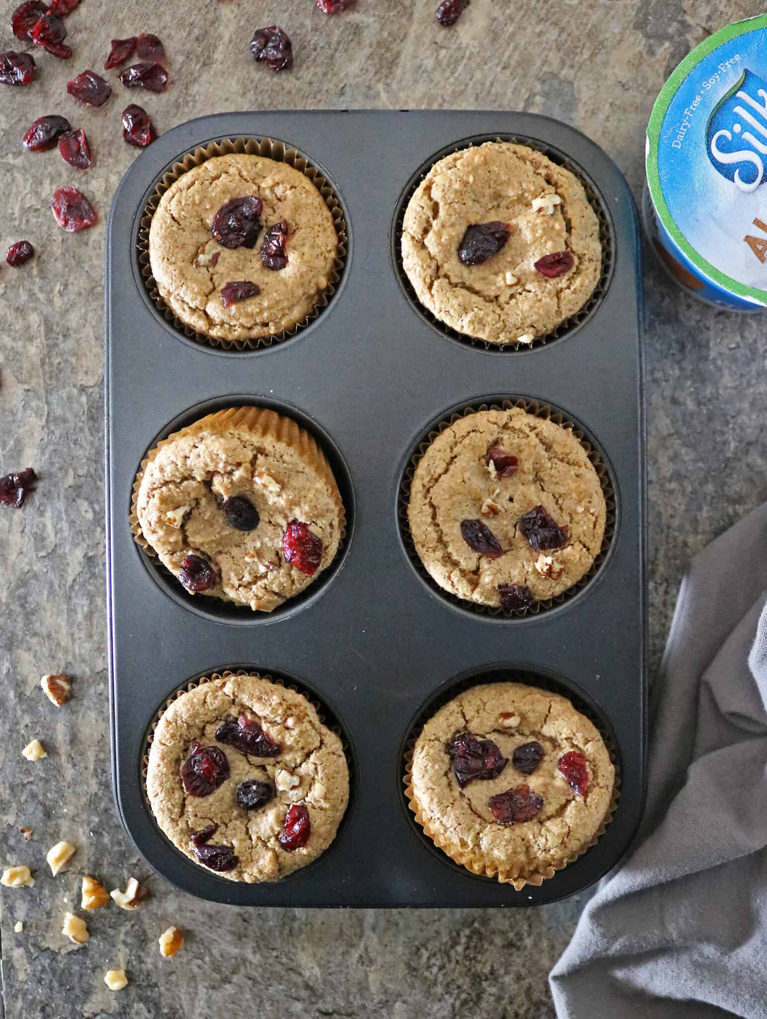 Plant-based Cranberry Walnut Muffins Recipe - Savory Spin