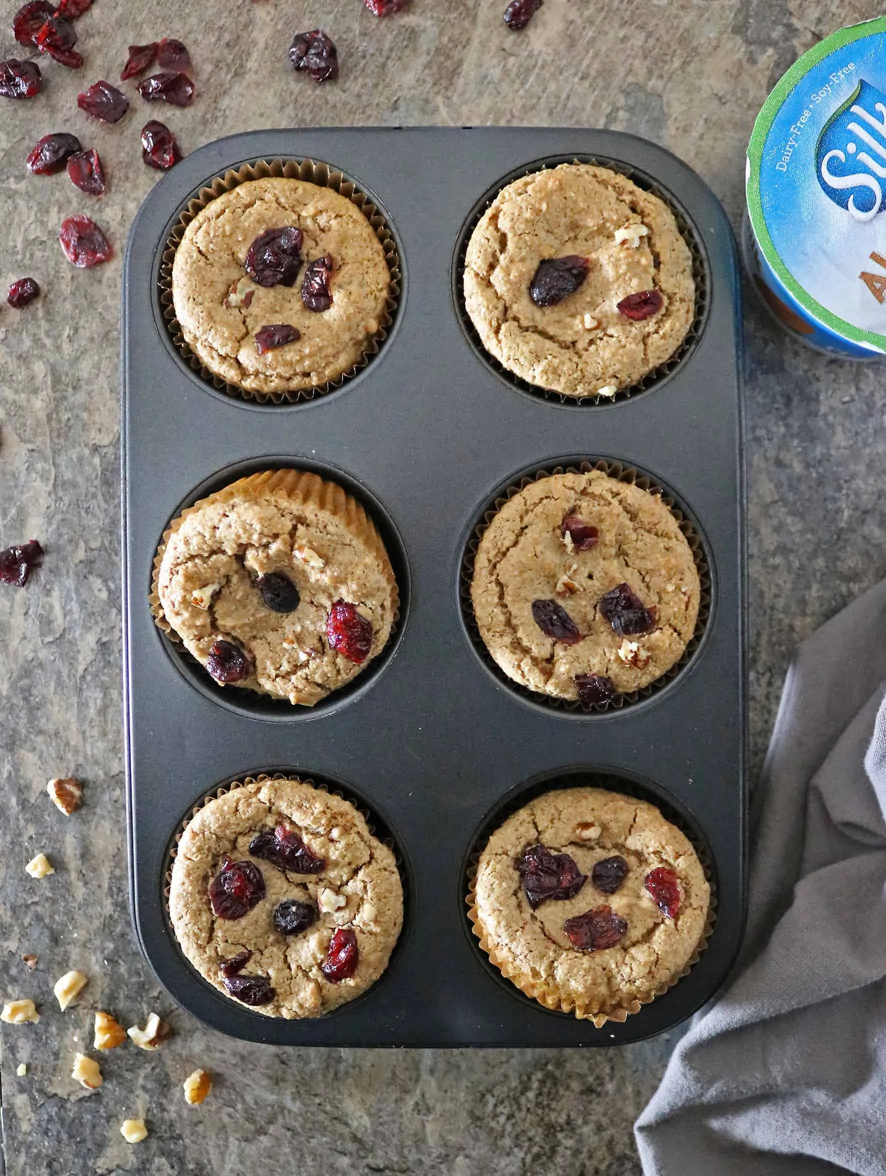 Easy Gluten Free Cranberry Walnut Muffins