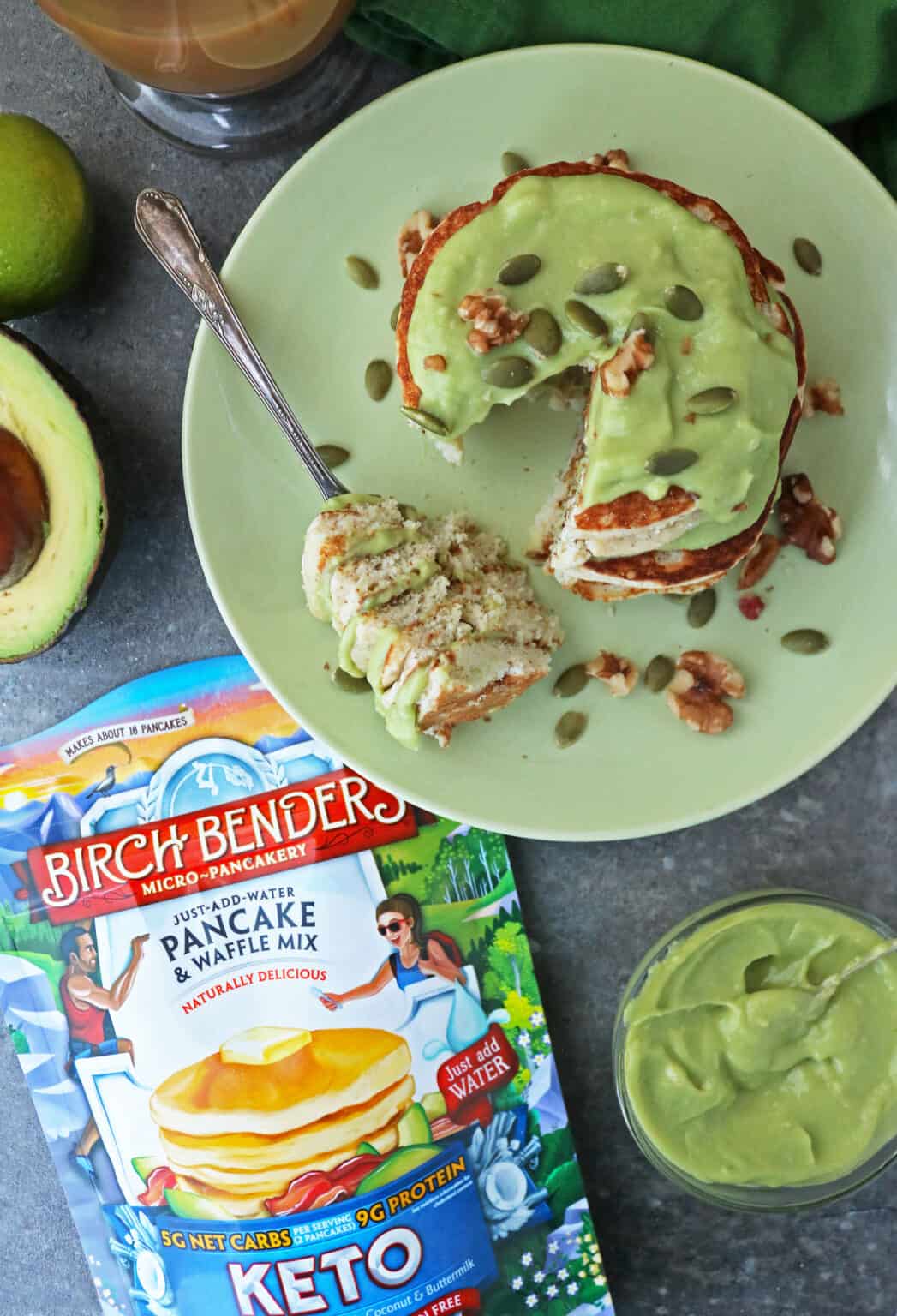 Keto Pancakes with Sweet Keto Avocado Cream Recipe Savory Spin