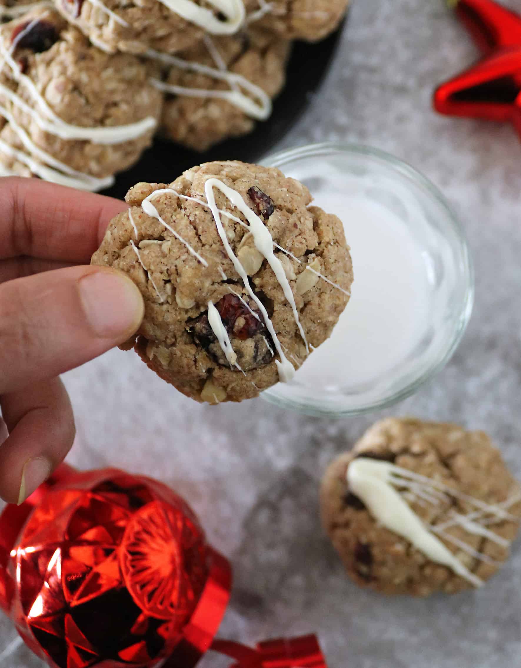 Enjoying Oatmeal Cranberry Cookies