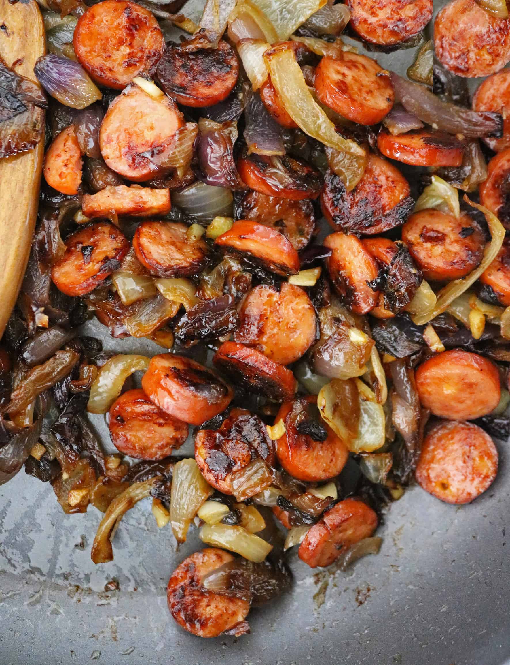 Making Onion Sausage Filling For dinner or for Tart