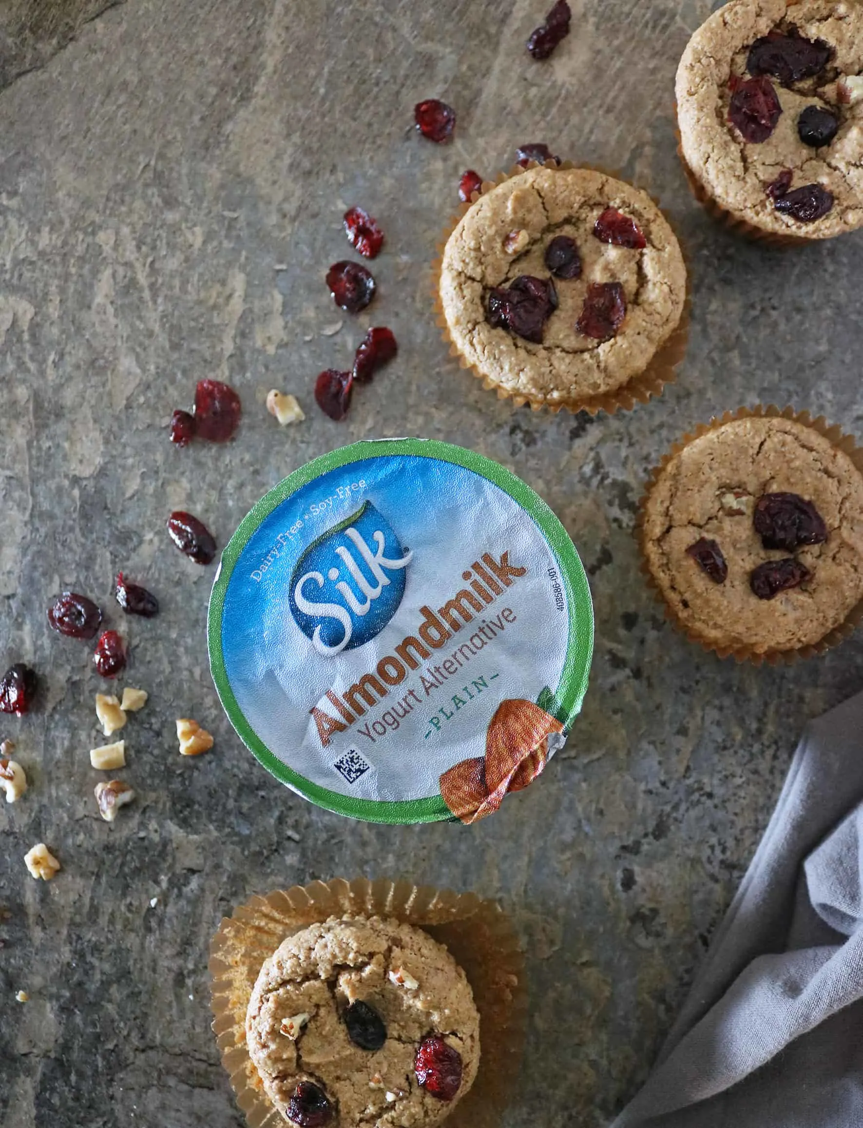 Plant-Based Gluten-Free Cranberry Walnut Muffins