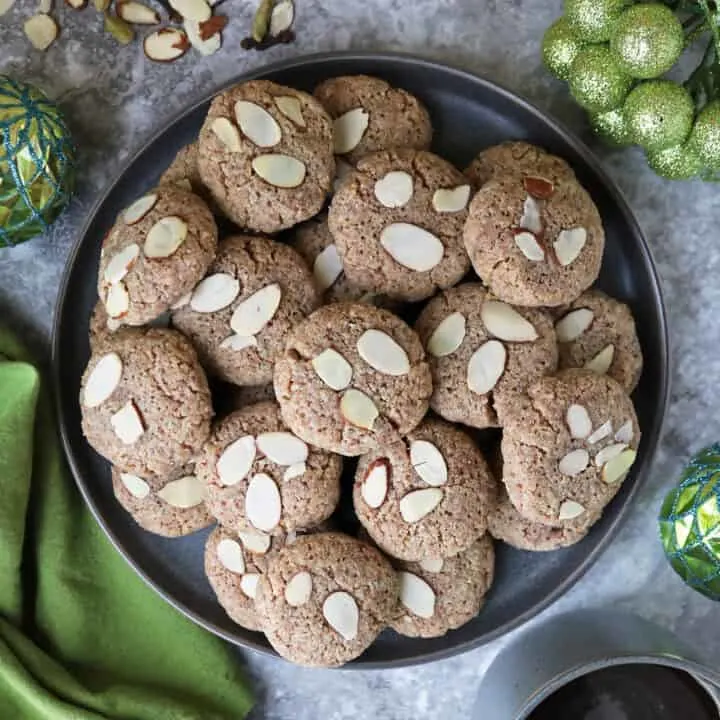 Plateful Of Gluten Free Keto Almond Cookies