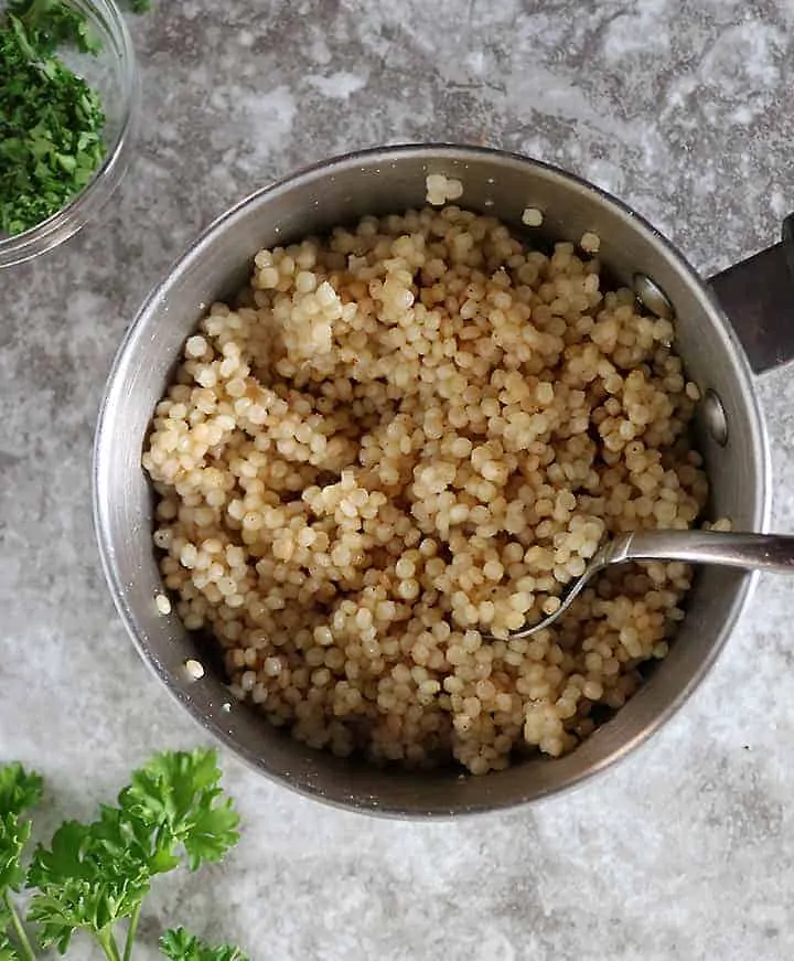 Making Heart Healthy Harissa Israeli couscous