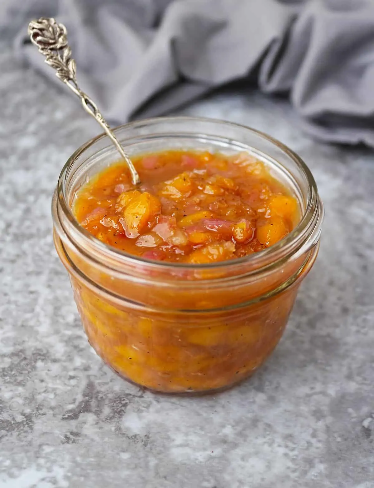 Easy mango chutney in a jar.