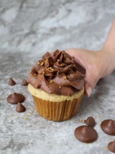Easy vegan Cupcakes with vegan chocolate frosting