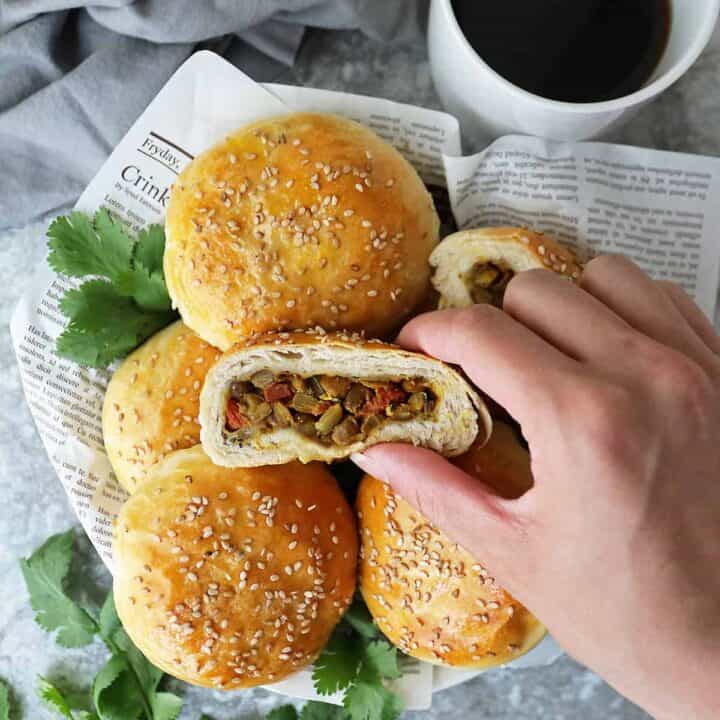 Lentil recipes: lentil stuffed buns