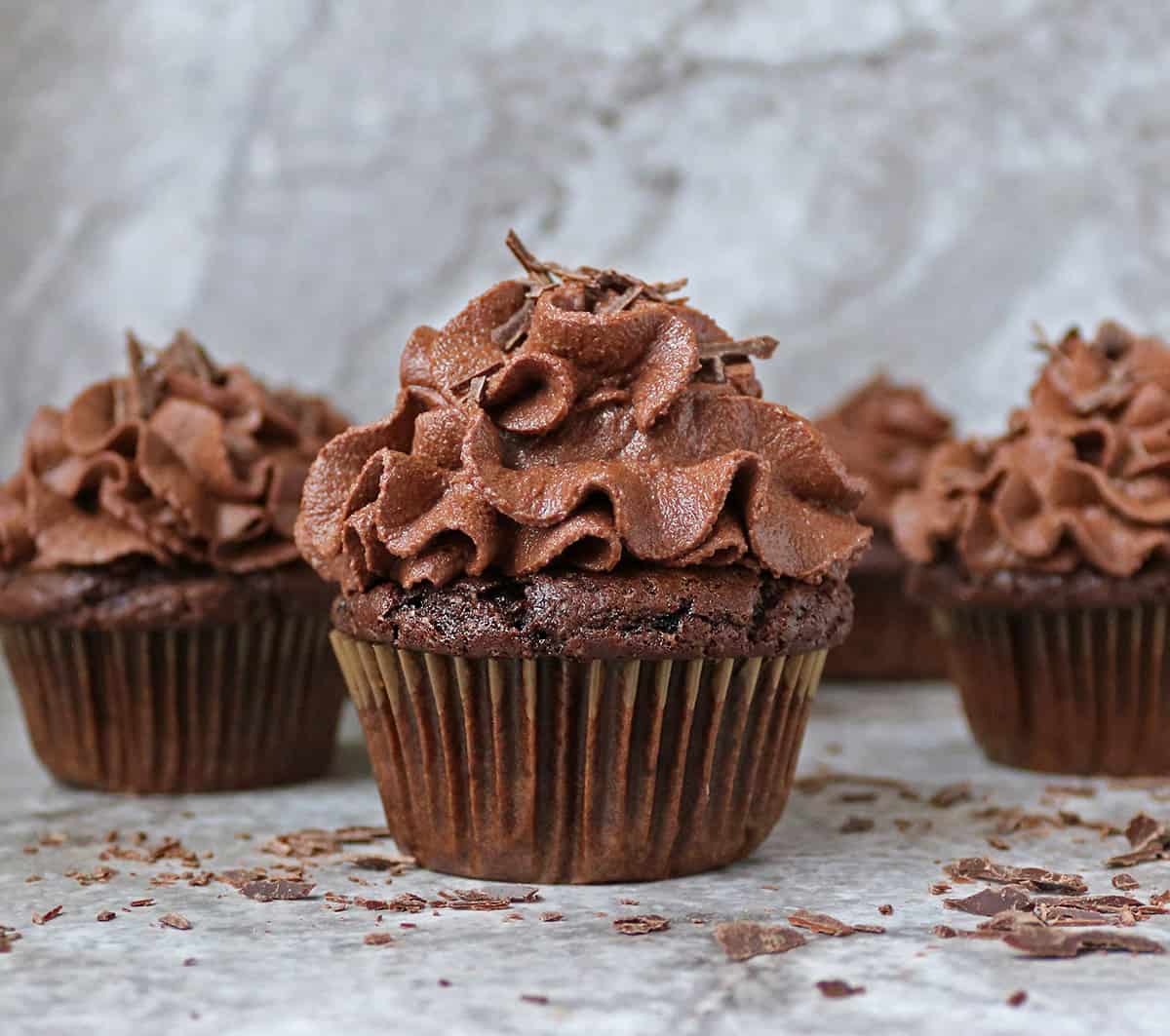 Tasty  Easy Vegan Chocolate Cupcakes without any vinegar, lemon juice, or flax eggs.