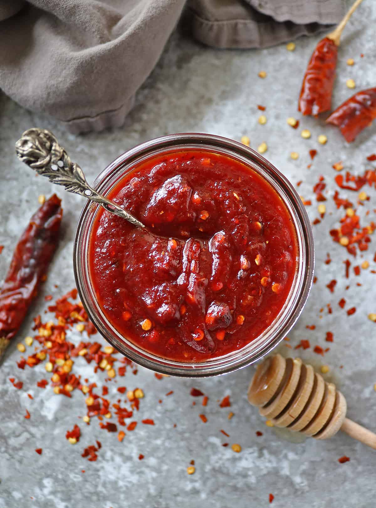 Delicious, thick, sweet chili sauce.