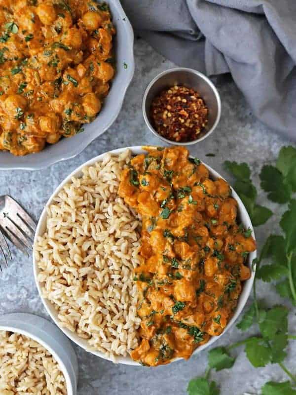 Easy Chickpea & Spinach Curry