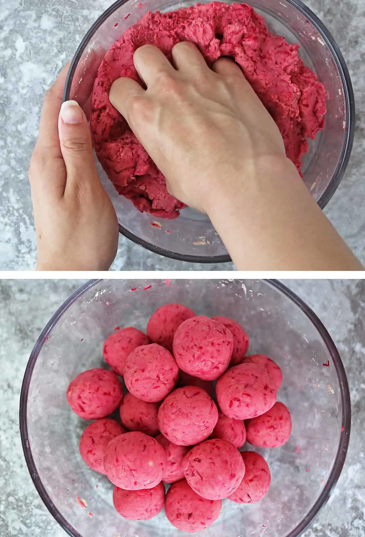 Making Easy Beet Tortillas  - remember to cover with wet towels.