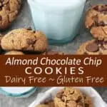 Wholesome and indulgent almond chocolate chip cookies