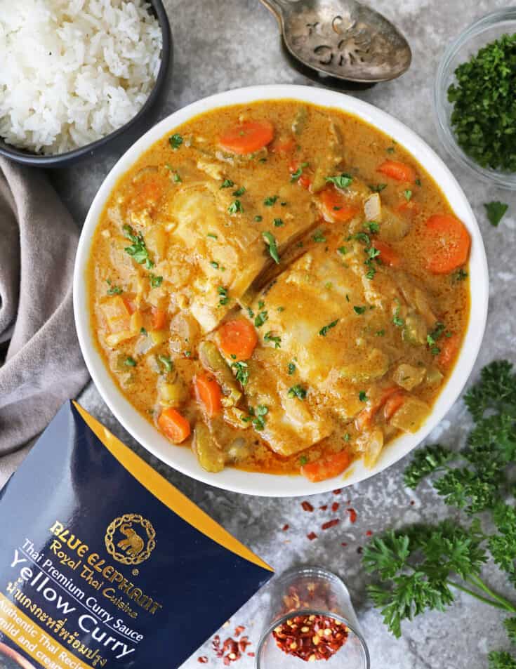 Thai Yellow Curry With Mahi Mahi Recipe Savory Spin