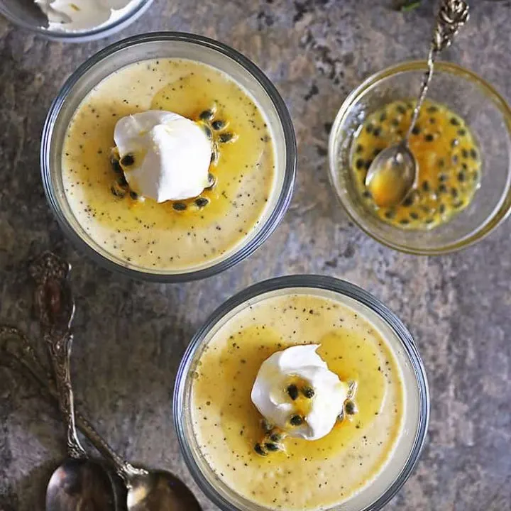 Easy Egg free and Dairy free Passion fruit Mousse