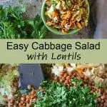 Easy Cabbage Salad with Lentils Recipe