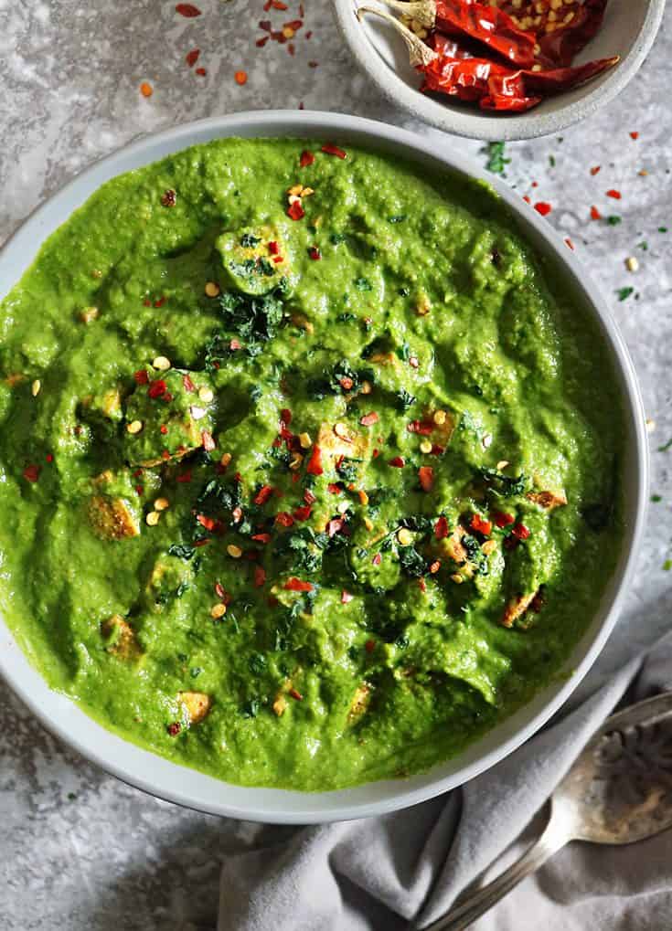 Spinach Curry Sauce with Crispy Tofu Recipe Savory Spin