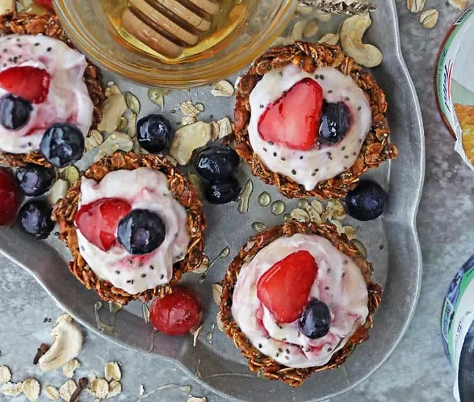 Frozen Yogurt Granola Cups Recipe by Tasty