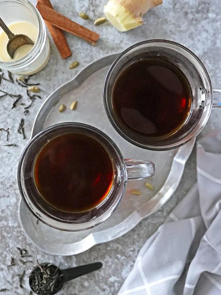 Slow cooker ginger cardamom tea