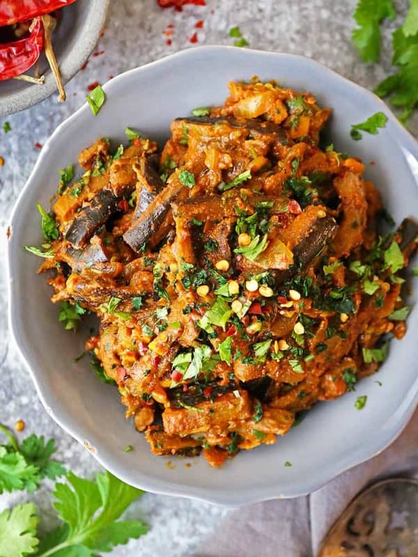 Pan Fried Eggplant Curry