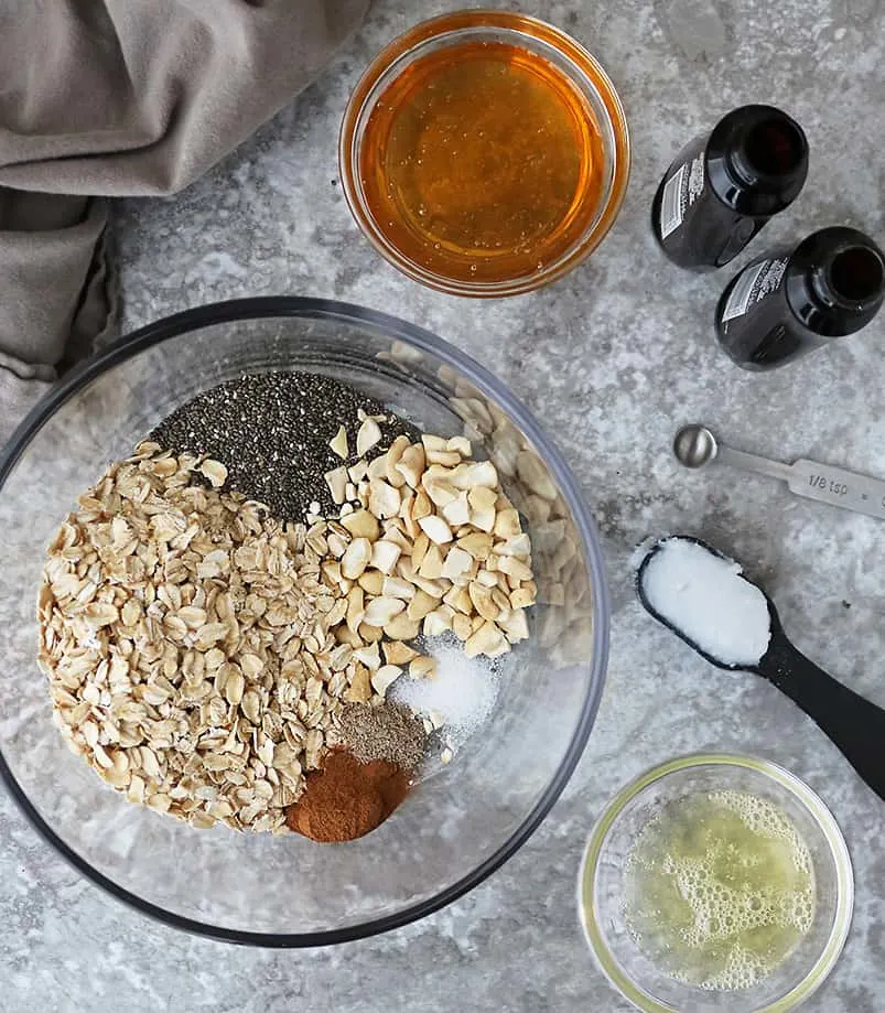 ingredients to make granola cups