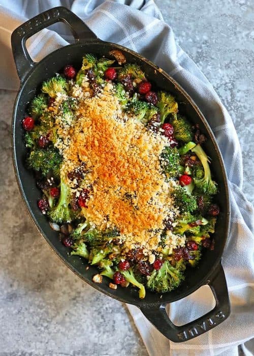 Broccoli Gratin with Cranberries
