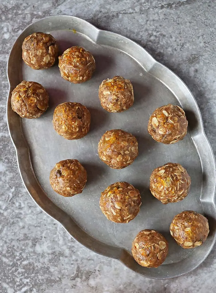 Delicious Orange Protein Energy Balls with Sprouts Vegan Protein