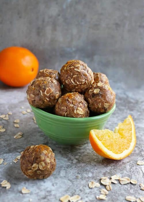Orange Oatmeal Protein Balls