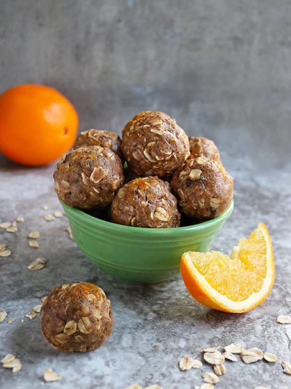 Orange Oatmeal Protein Balls