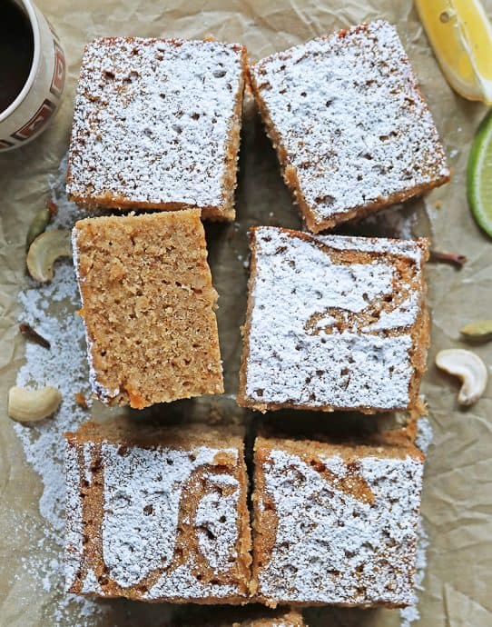 Traditional Sri Lankan Love Cake without puhul dosi but with eggs on a parchment paper.