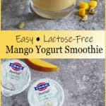 Made with FAGE BestSelf Lactose-Free Greek Yogurt, ripe mangoes, a hint of cardamom, maple, and lime, this delicious mango smoothie is a sweet and tangy sip ~ akin to a mango lassi. It makes for a nutritious midday pick-me-up and even a refreshing after dinner treat.