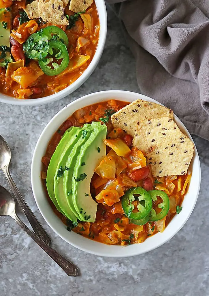 Easy vegan soup with all the fixings - definitely the best cabbage soup recipe I have had.