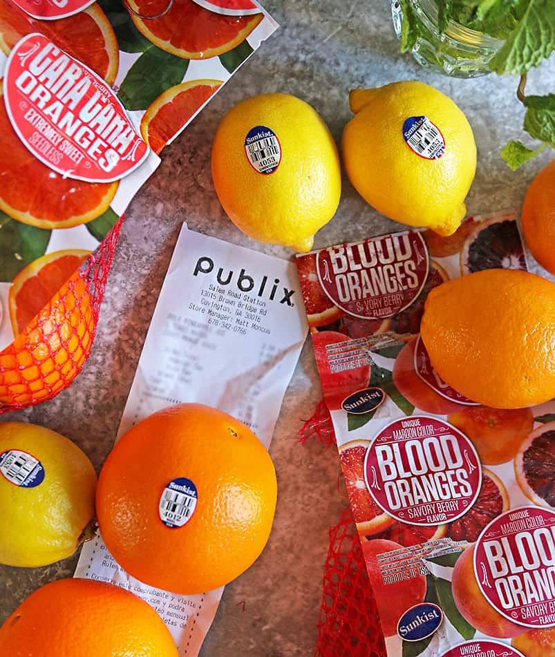 Picture of Sunkist fruits At Publix with Publix Receipt