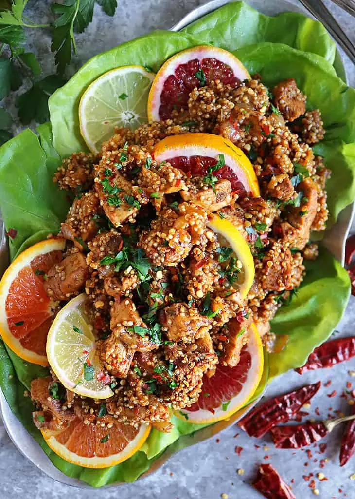 healthy easy citrus chicken quinoa dinner