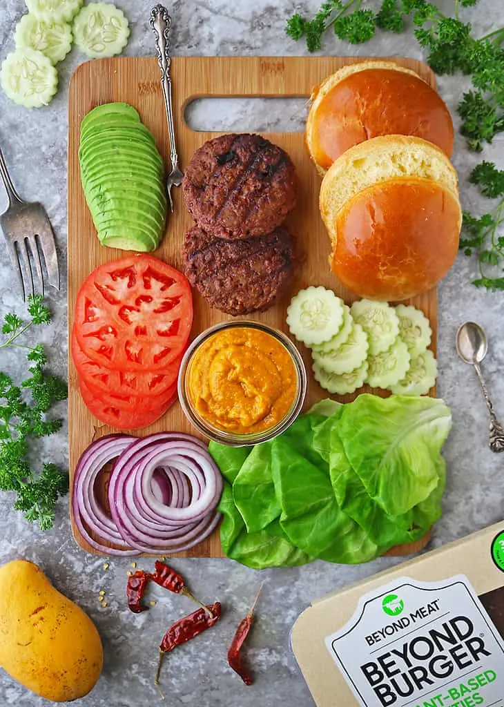 Beyond Meat Burger platter