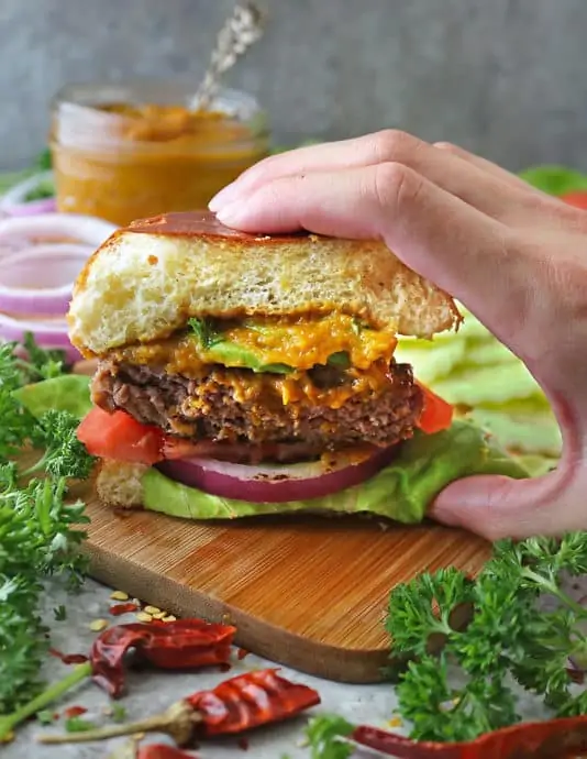 Delicious plant-based Beyond Meat Burger