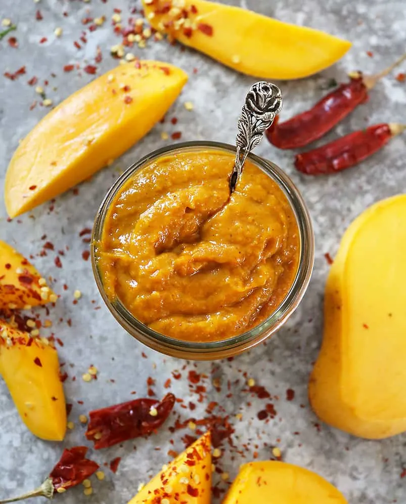 tasty plant based spicy mango sauce