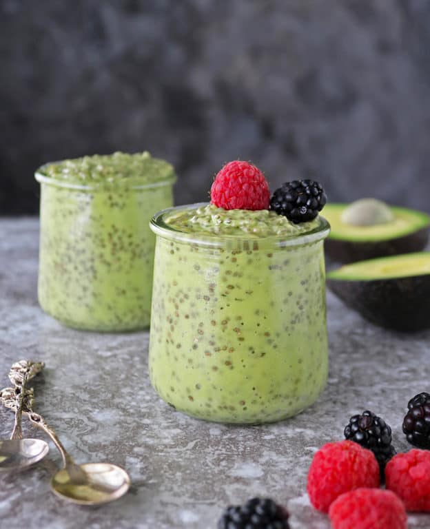 Easy Avocado Chia Pudding (plant-based recipe) - Savory Spin