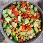 Easy Vegan Chickpea Salad with Garlic Zataar Vinaigrette