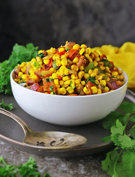 Easy Corn Salad Recipe (with frozen corn) Savory Spin