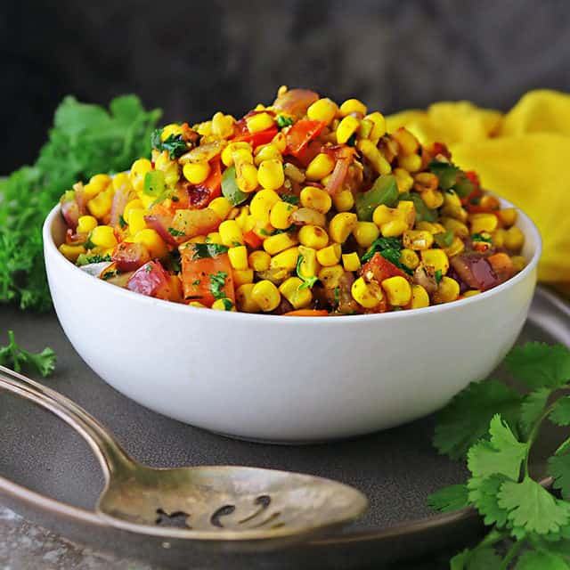 Easy Corn Salad Recipe (with frozen corn) - Savory Spin