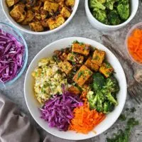 Quick Easy Tofu fried rice bowls