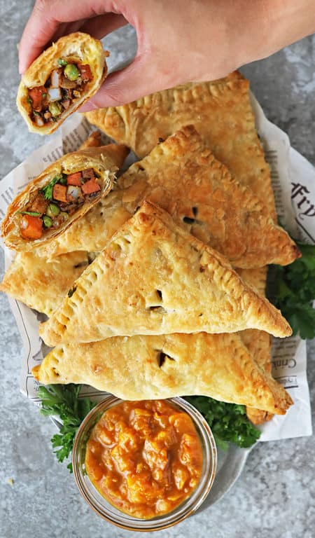 Easy Veggie Puffs (A Vegetarian Recipe by Savory Spin)